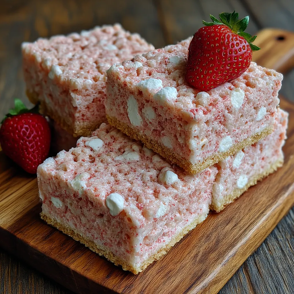 Strawberry Shortcake Rice Krispie Treats