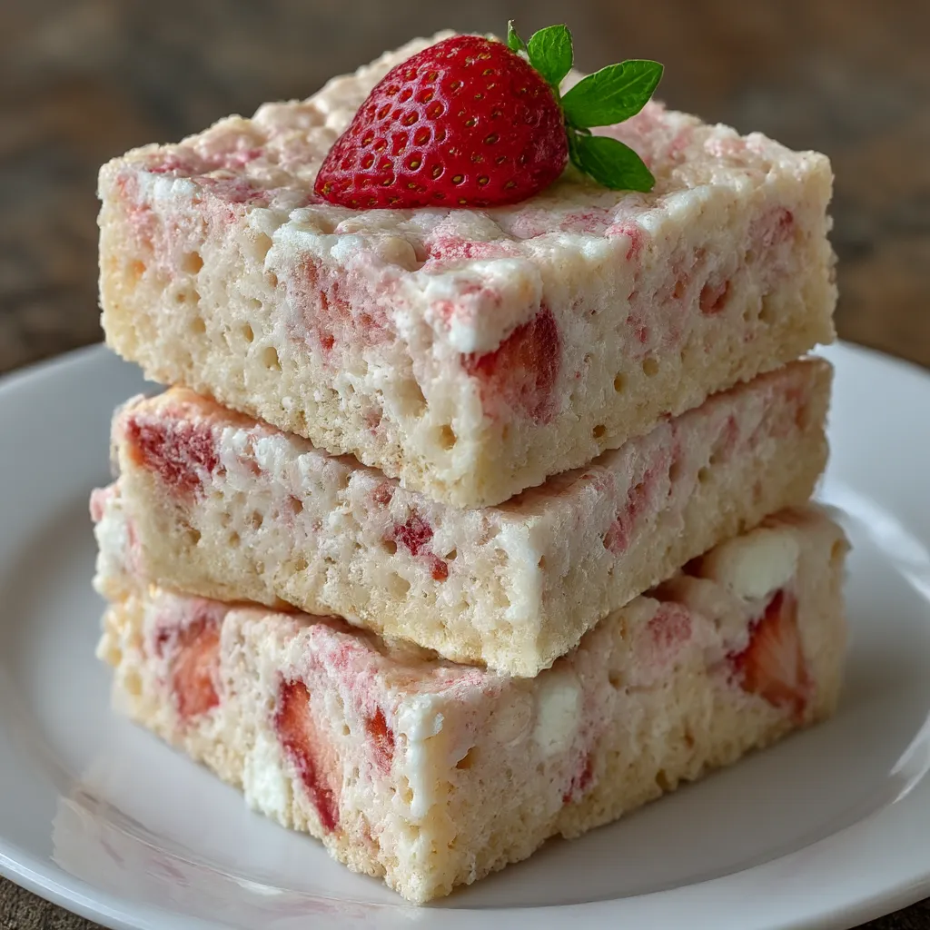 Strawberry Shortcake Rice Krispie Treats