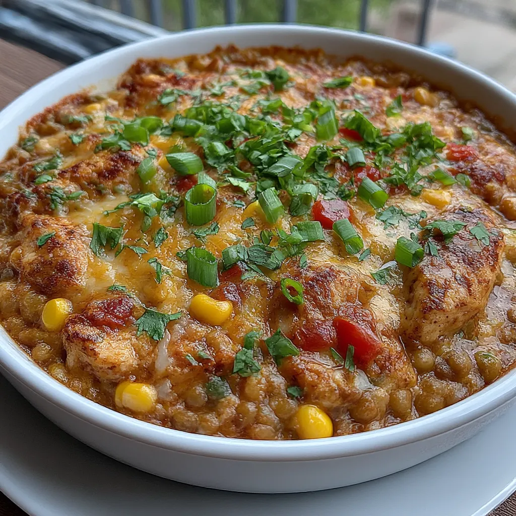 Tex Mex Chicken and Lentil Casserole