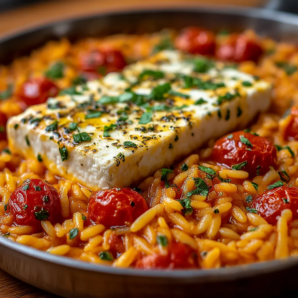 Baked Feta Orzo