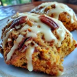 Carrot Cake Scones with Maple Cream Cheese Glaze