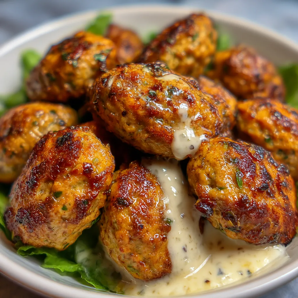 Chicken Kofta with Garlic Yogurt Sauce