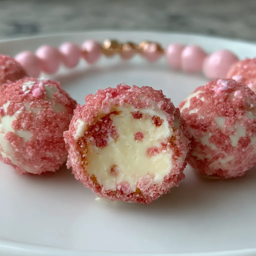 Crispy Cotton Candy Cheesecake Bombs