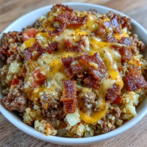 Keto Cheeseburger Bowls