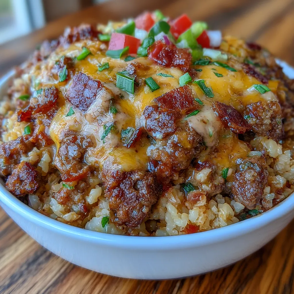 Keto Cheeseburger Bowls