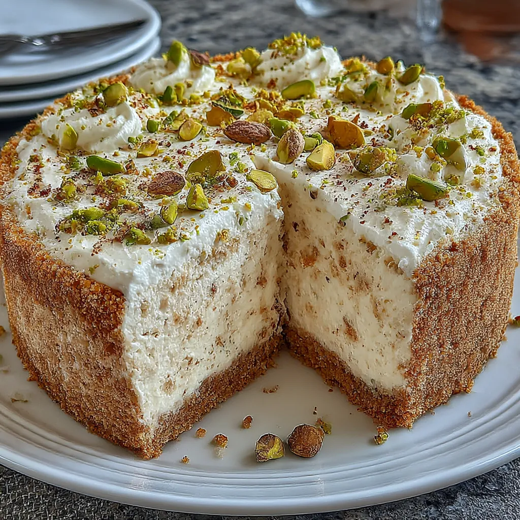 No Bake Pistachio Cream Pie
