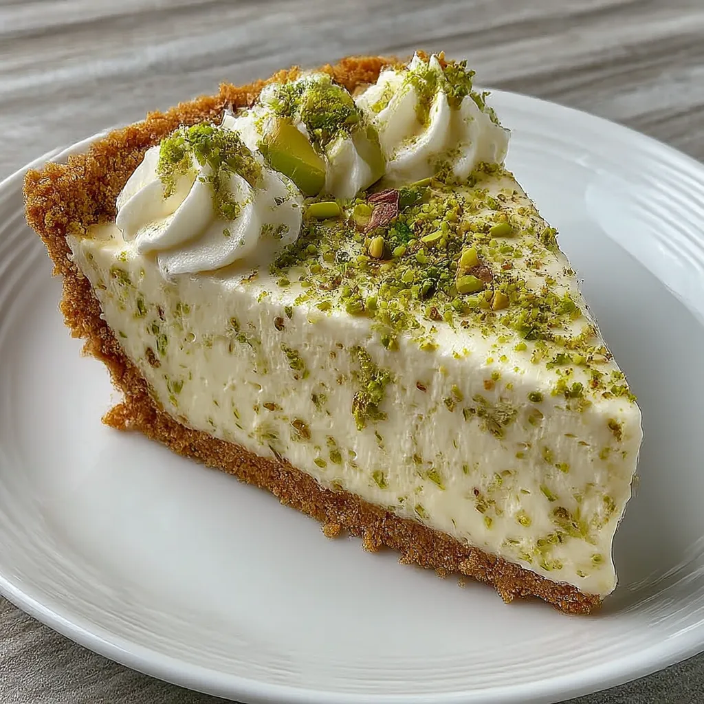 No Bake Pistachio Cream Pie
