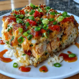 Spicy Salmon Sushi Bake