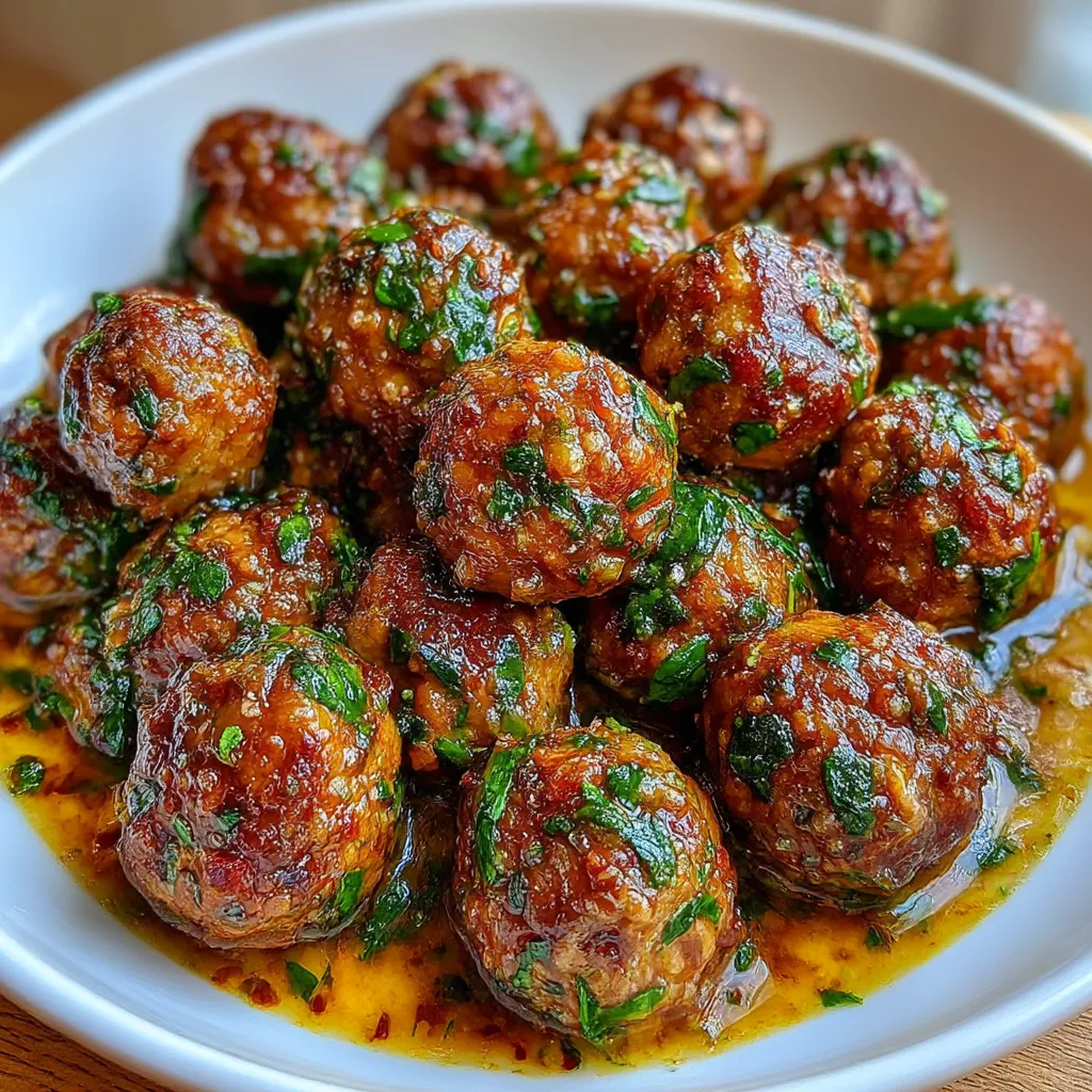 Spinach and Garlic Meatballs