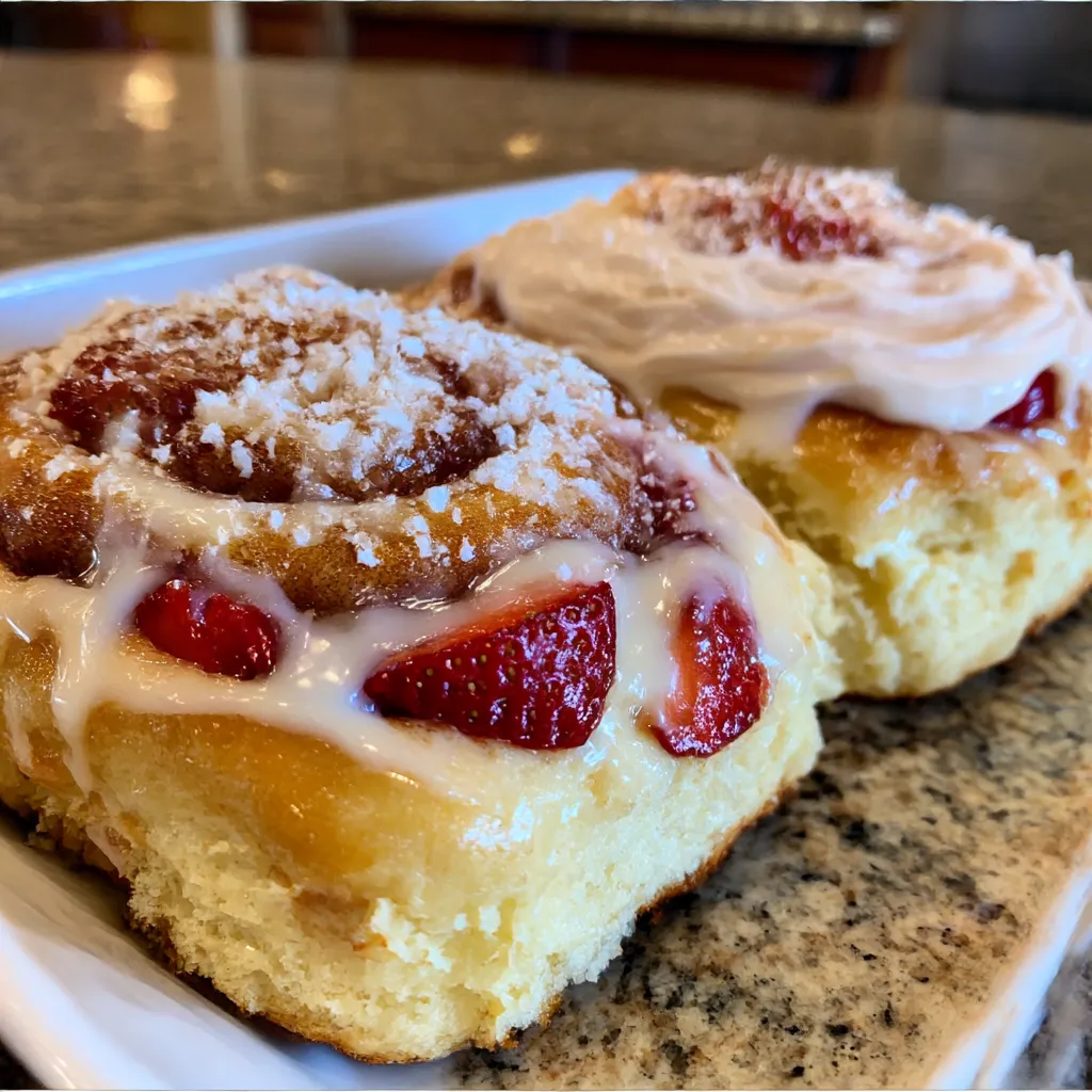 Strawberry Cinnamon Rolls