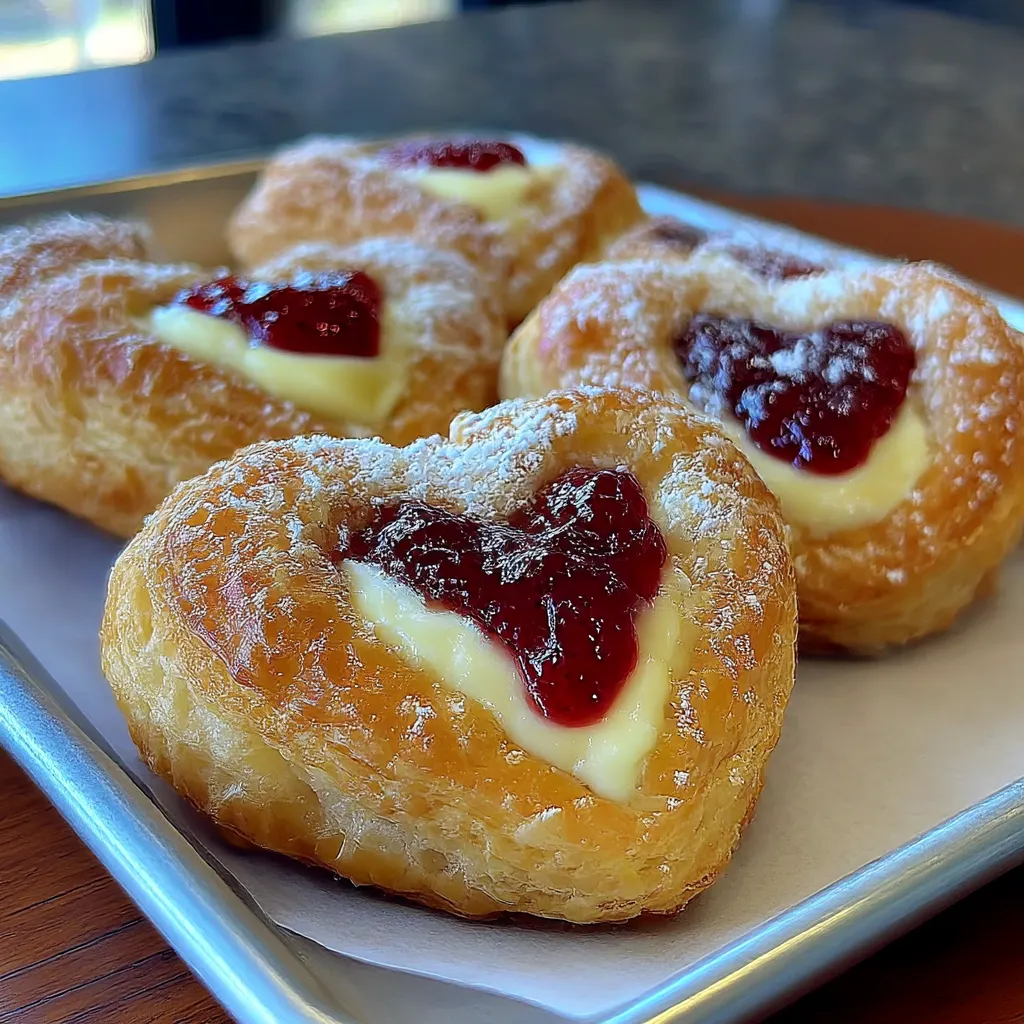 Strawberry Cream Cheese Heart Danishes