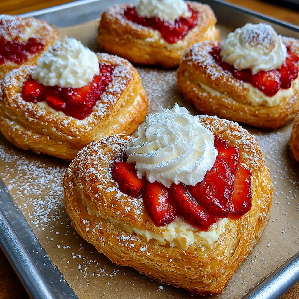 Strawberry Cream Cheese Heart Danishes