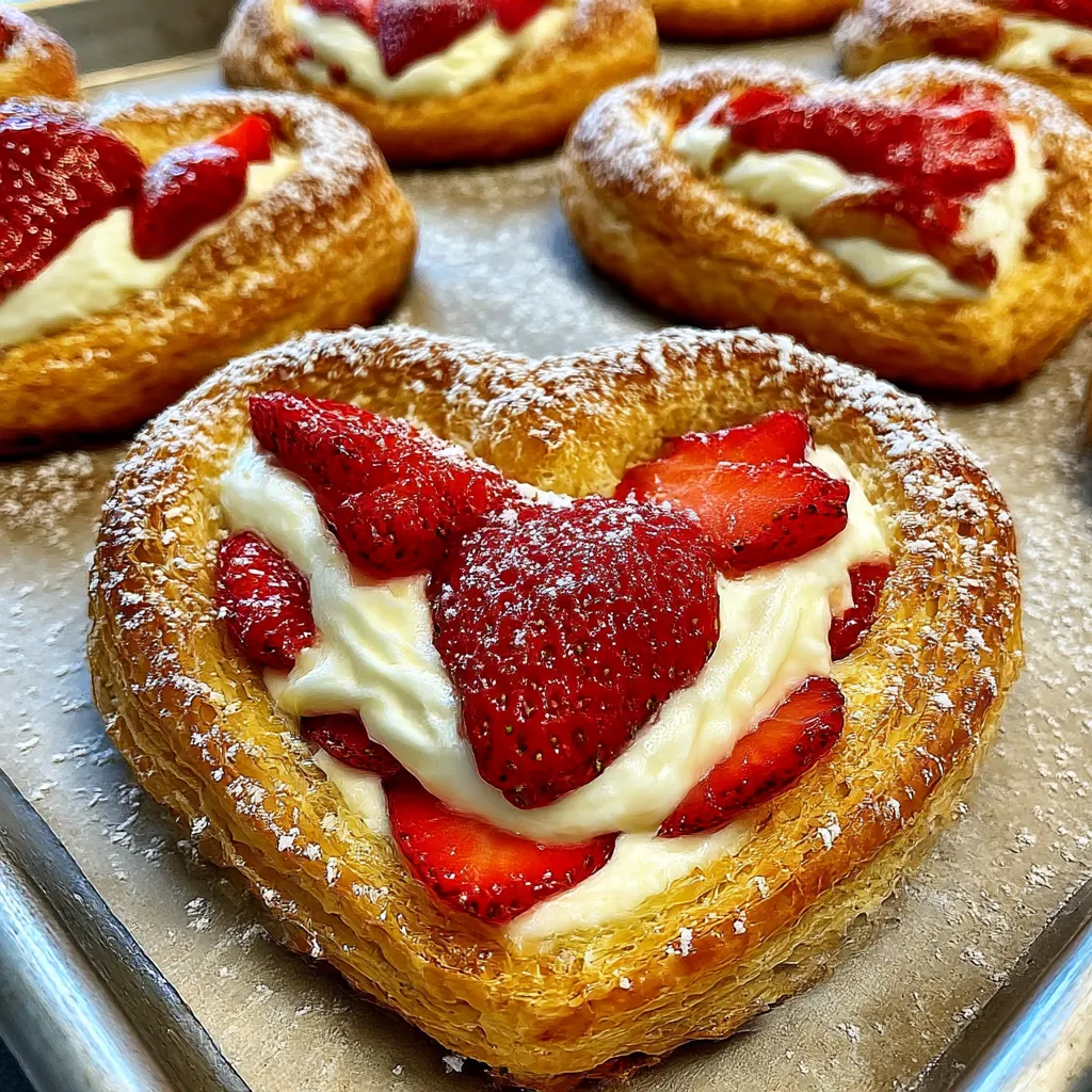 Strawberry Cream Cheese Heart Danishes