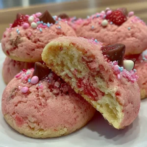 Strawberry Kiss Cookies