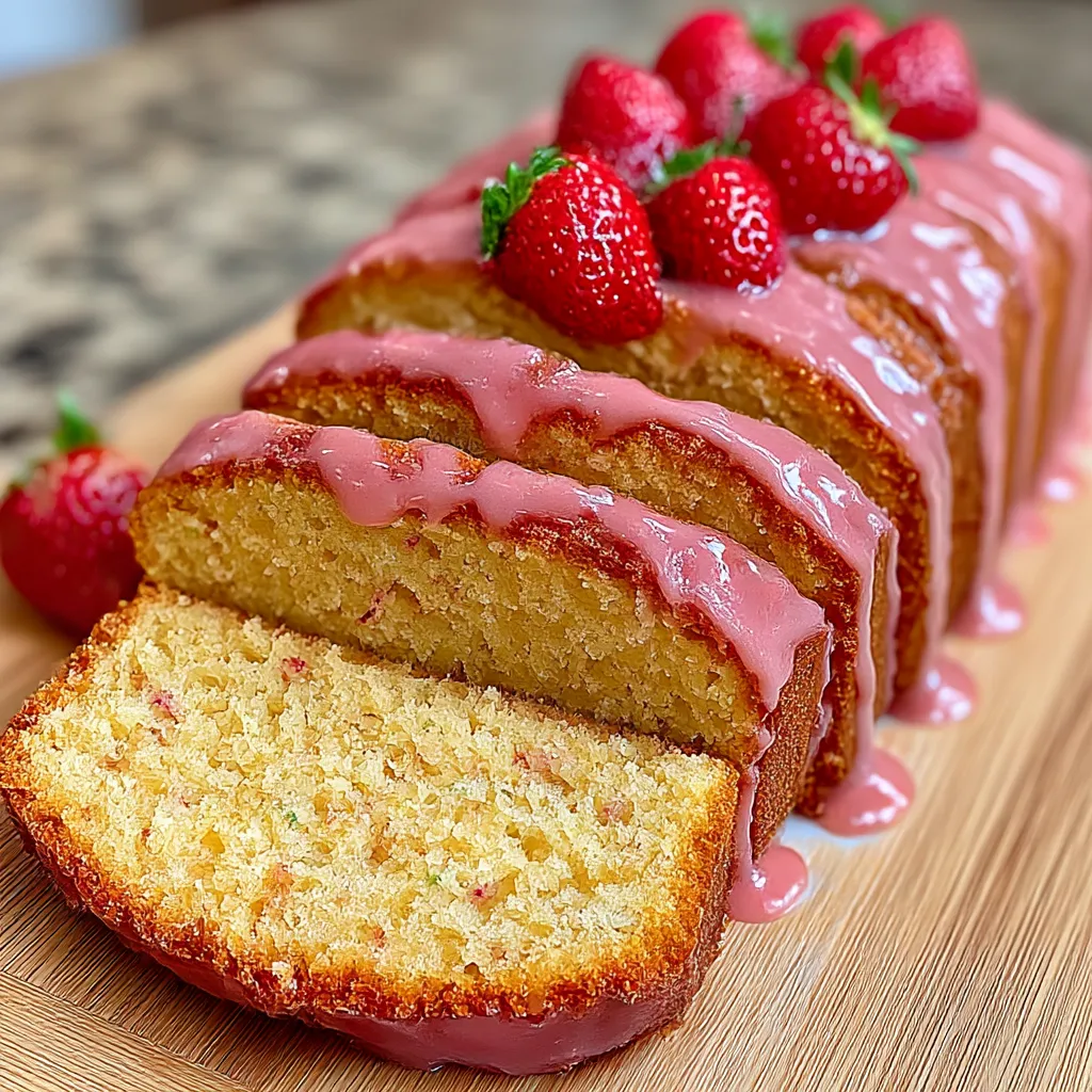 Strawberry Milkshake Pound Cake