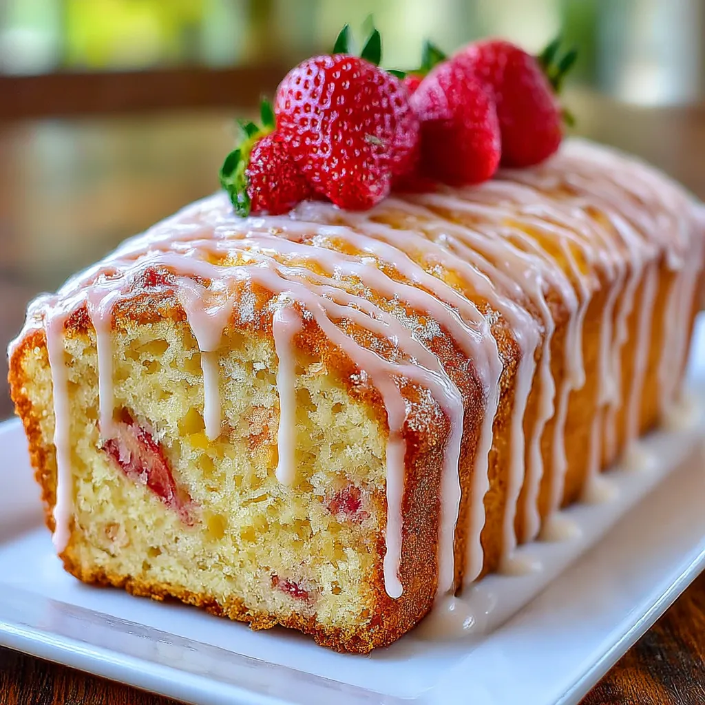 Strawberry Milkshake Pound Cake