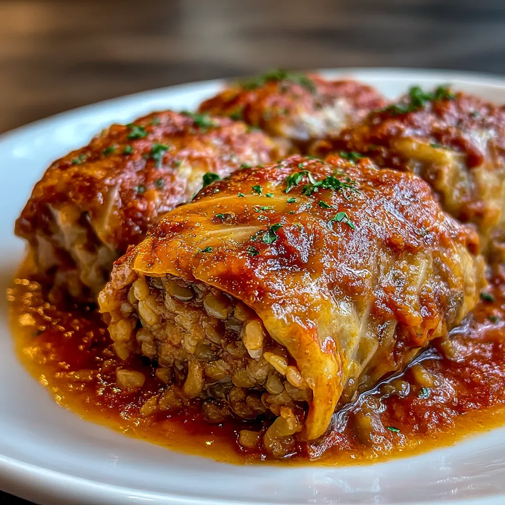 Vegetarian Stuffed Cabbage Rolls
