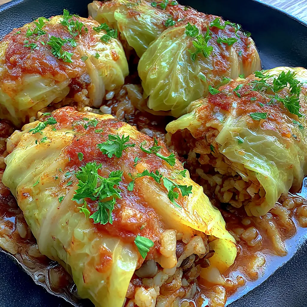 Vegetarian Stuffed Cabbage Rolls
