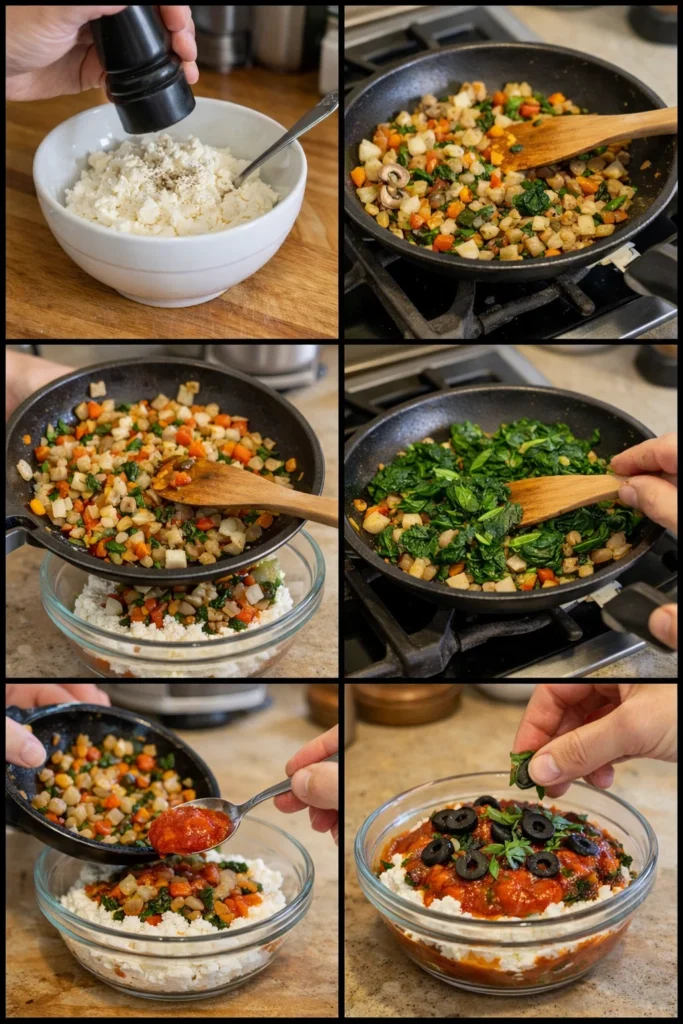 Cottage Cheese Pizza Bowl