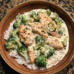 Creamy Garlic Chicken & Broccoli