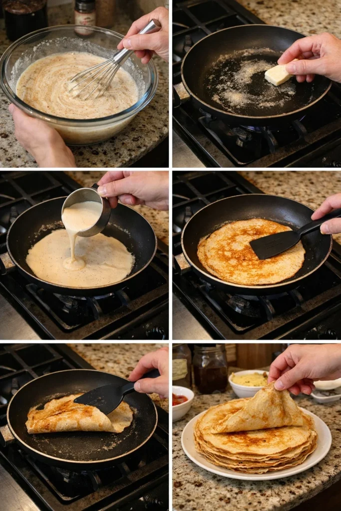 Fluffy High Protein Cinnamon Crepes