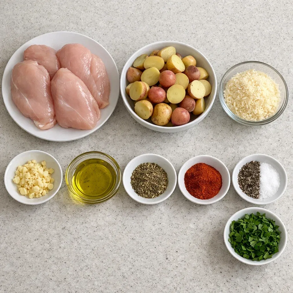 Garlic Parmesan Chicken and Potatoes