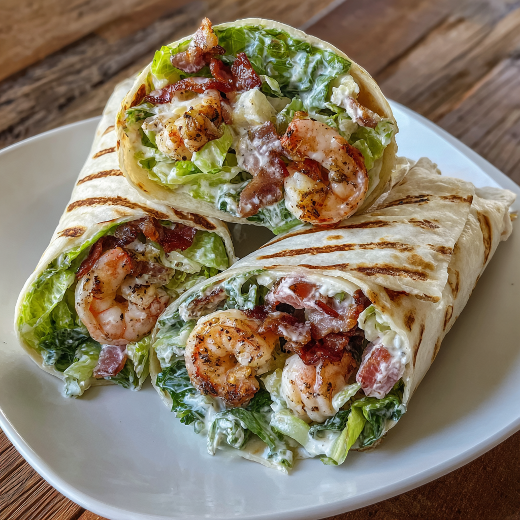 Grilled Shrimp Caesar Wraps