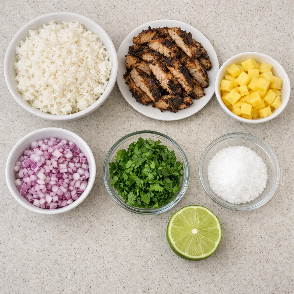 Jerk Chicken Bowl with Pineapple Salsa