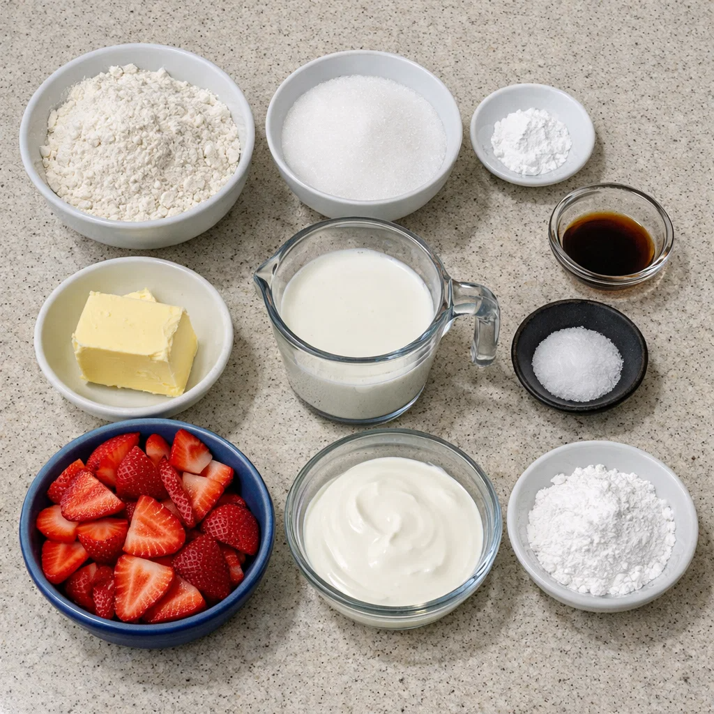 Moist Strawberry Shortcake Cake