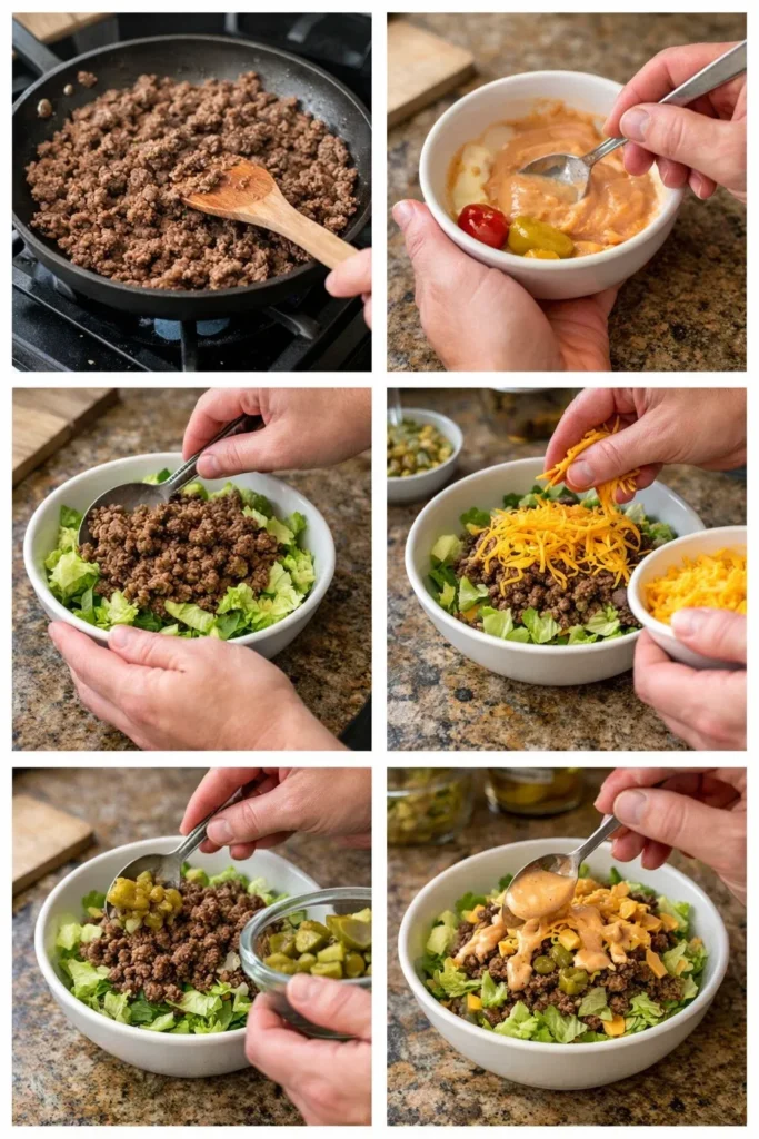 Quick Low-Carb Cheeseburger Bowl