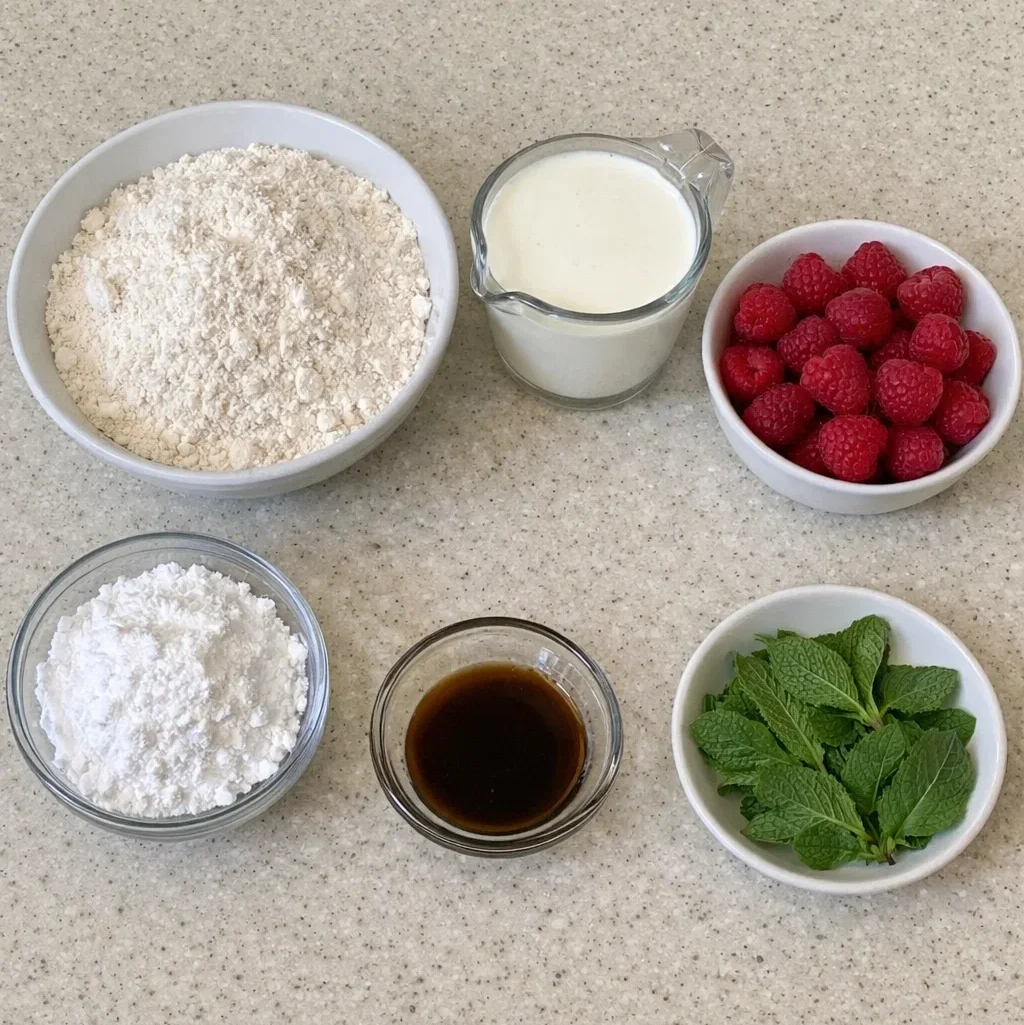 Raspberry Cream Angel Food Cake