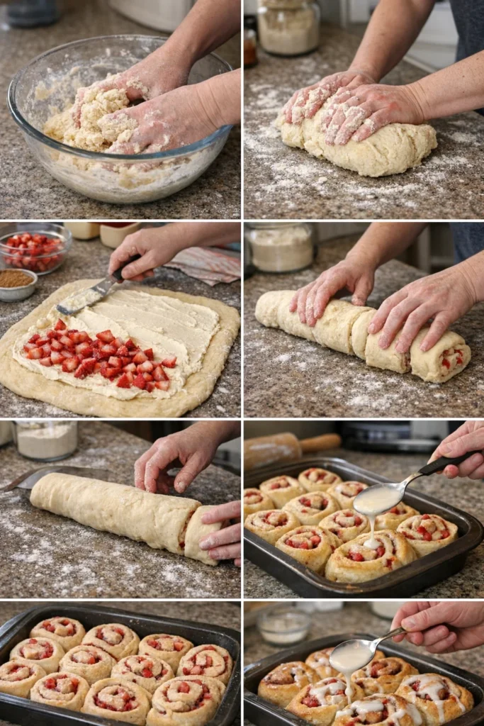 Soft and Fluffy Strawberry Cinnamon Rolls