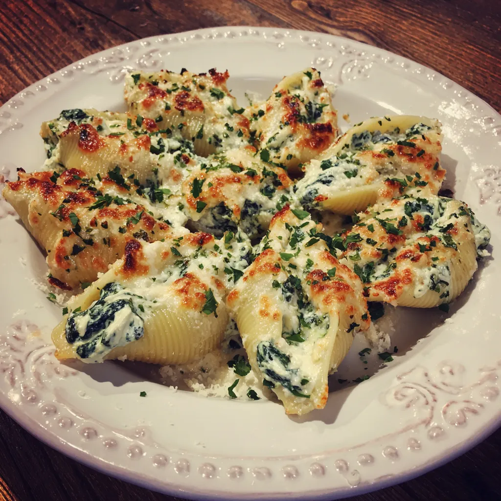 Spinach and Ricotta Stuffed Shells