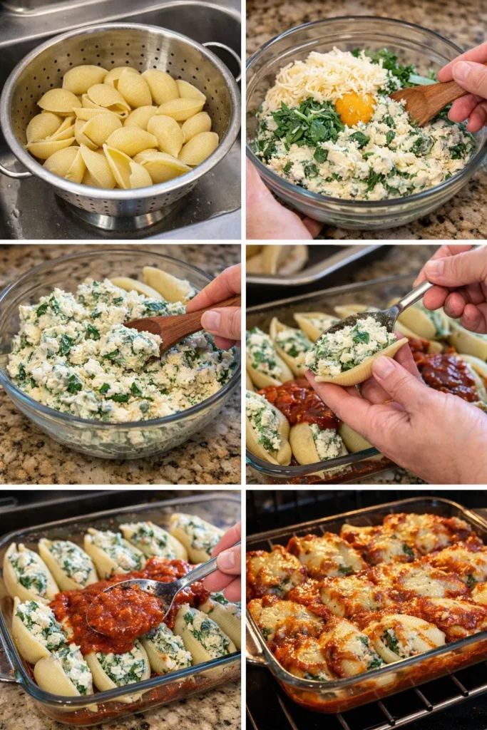 Spinach and Ricotta Stuffed Shells