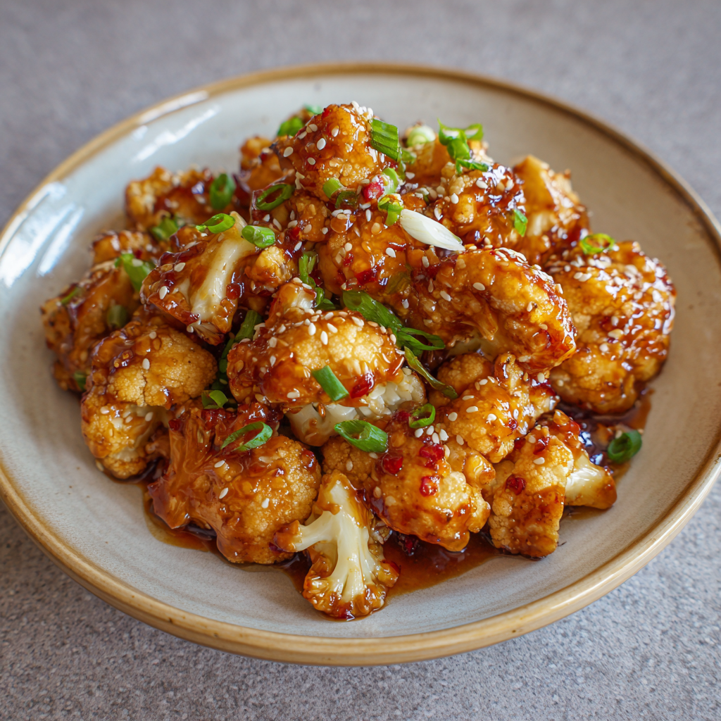 Sticky Honey Garlic Cauliflower