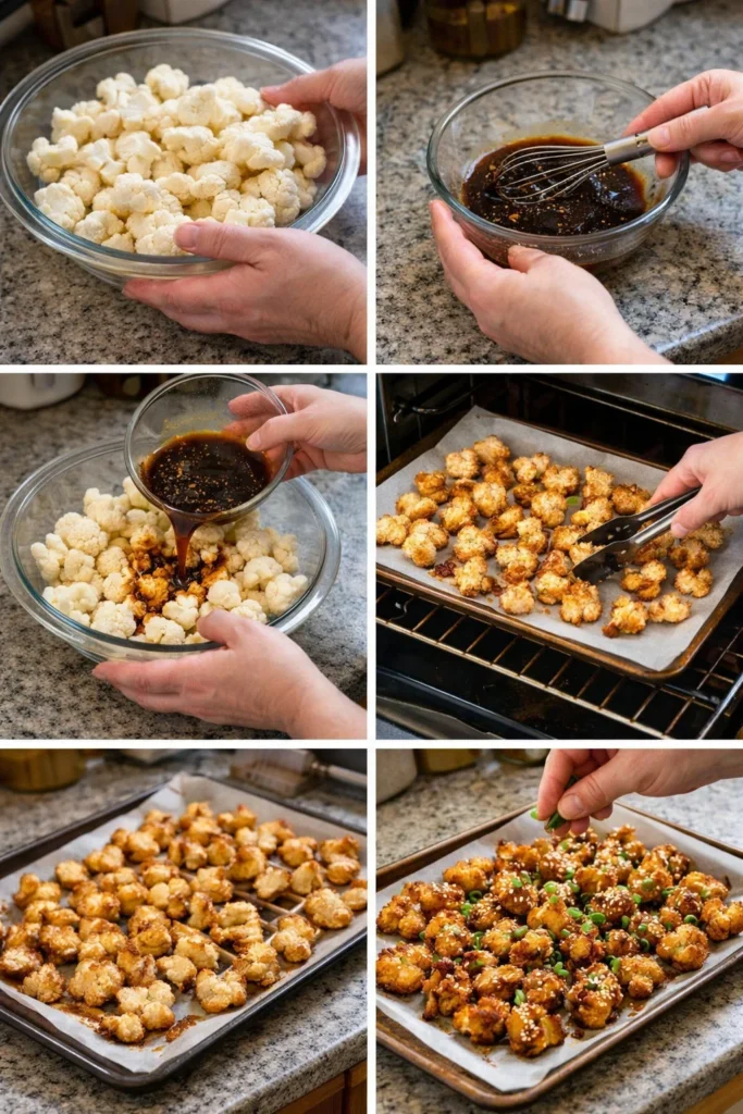 Sticky Honey Garlic Cauliflower