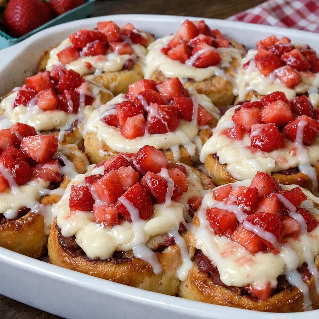 Strawberry Cheesecake Cinnabon Rolls