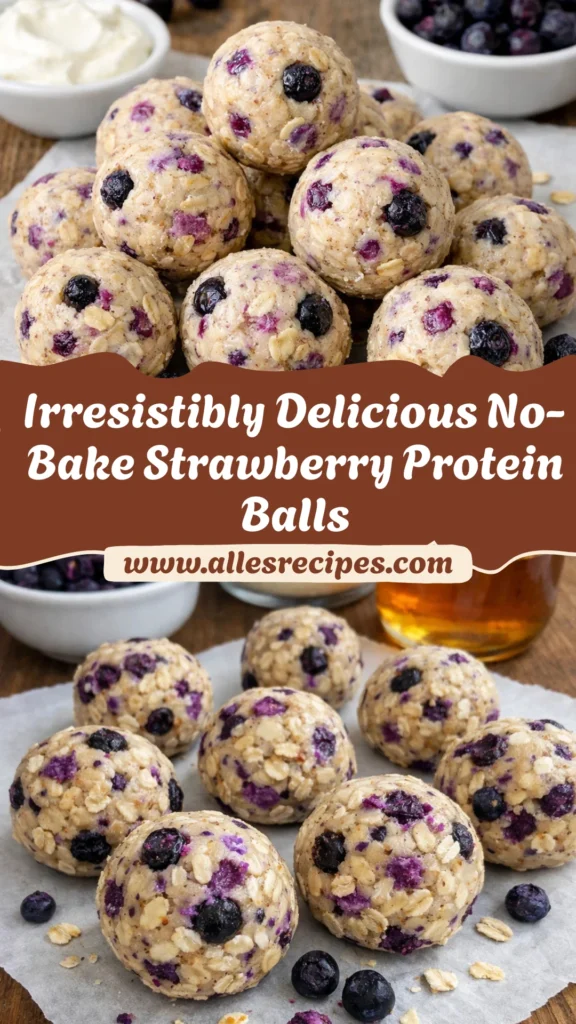 Blueberry Cheesecake Protein Bites