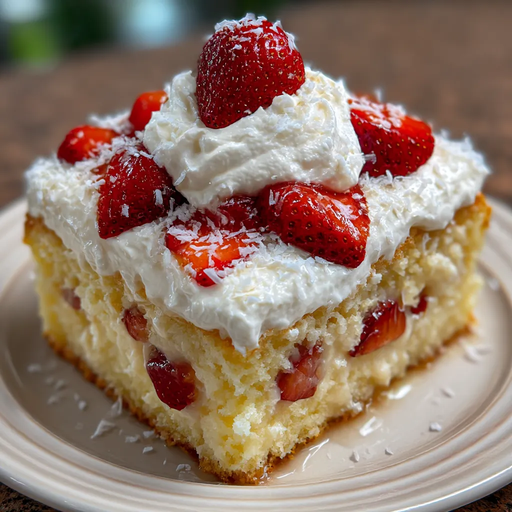 Strawberry Shortcake Tres Leches Cake