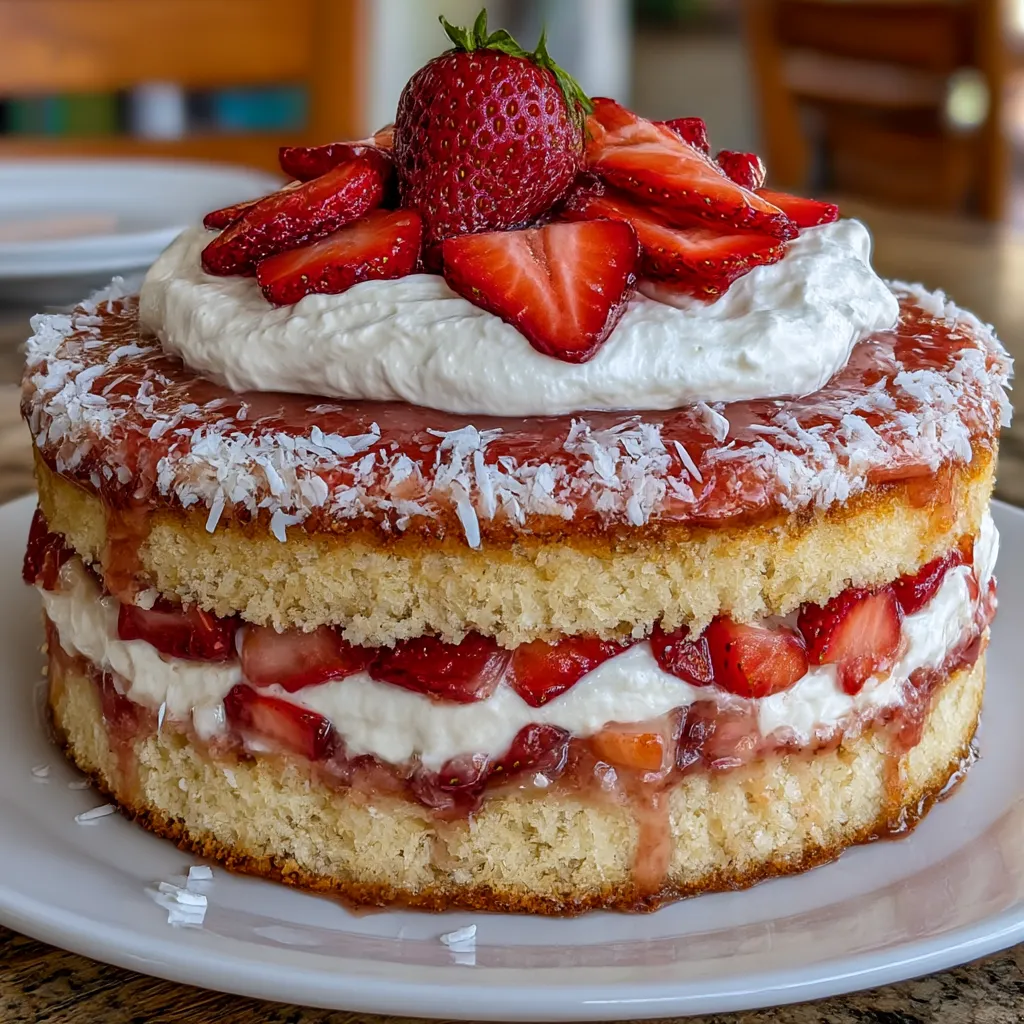 Strawberry Shortcake Tres Leches Cake