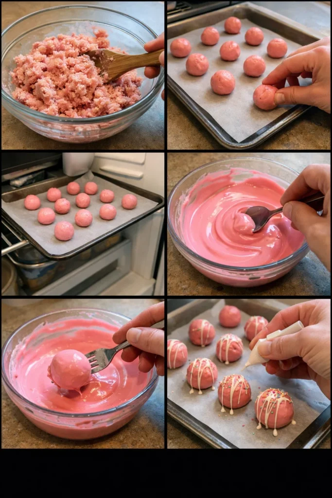Strawberry Shortcake Truffles