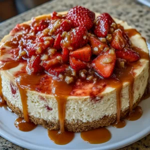 Strawberry Swirl Cheesecake