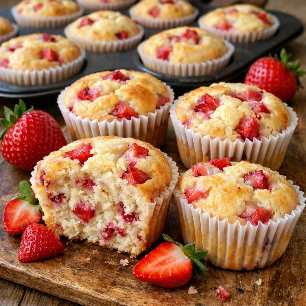Strawberry Protein Muffins