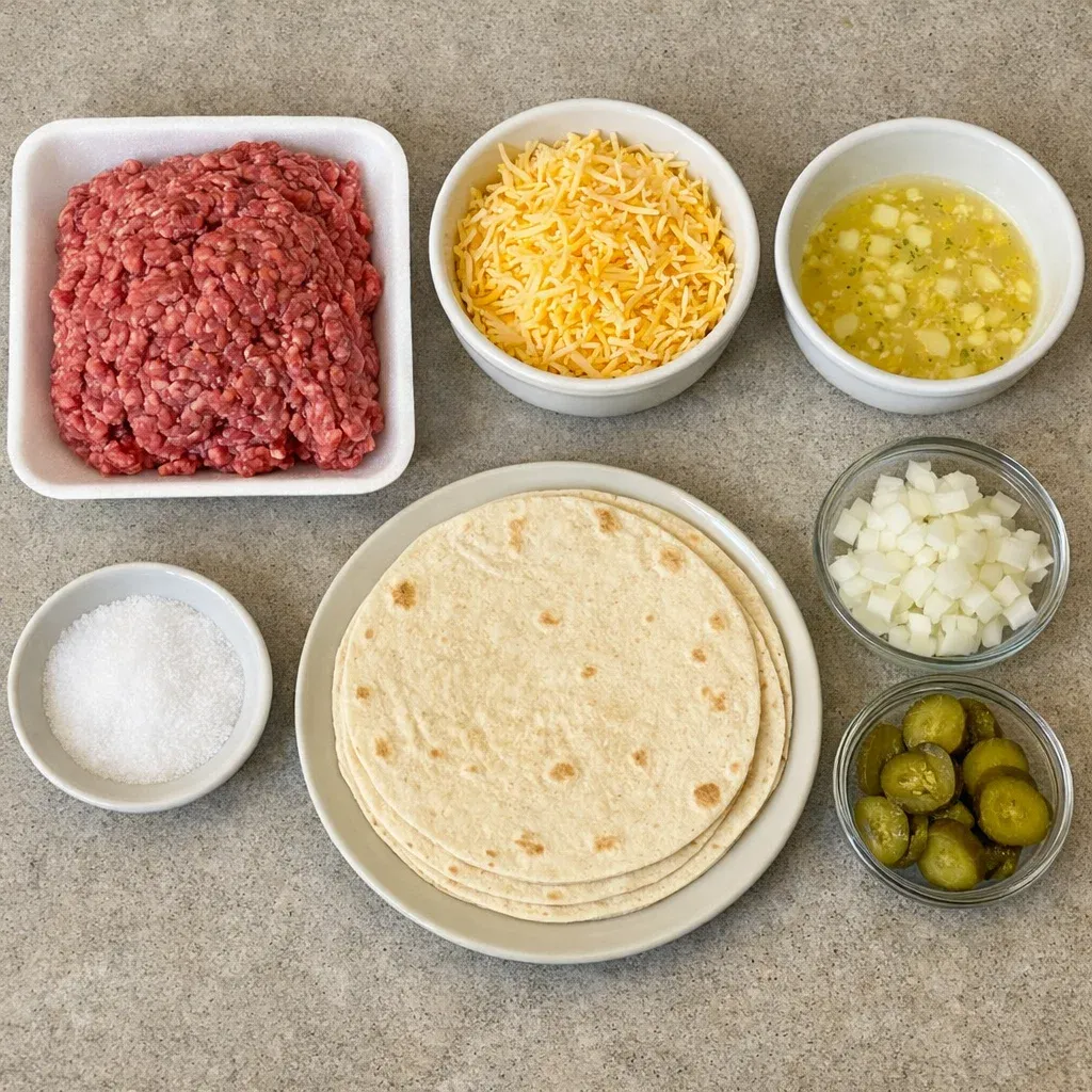 Cheat burger roll ups