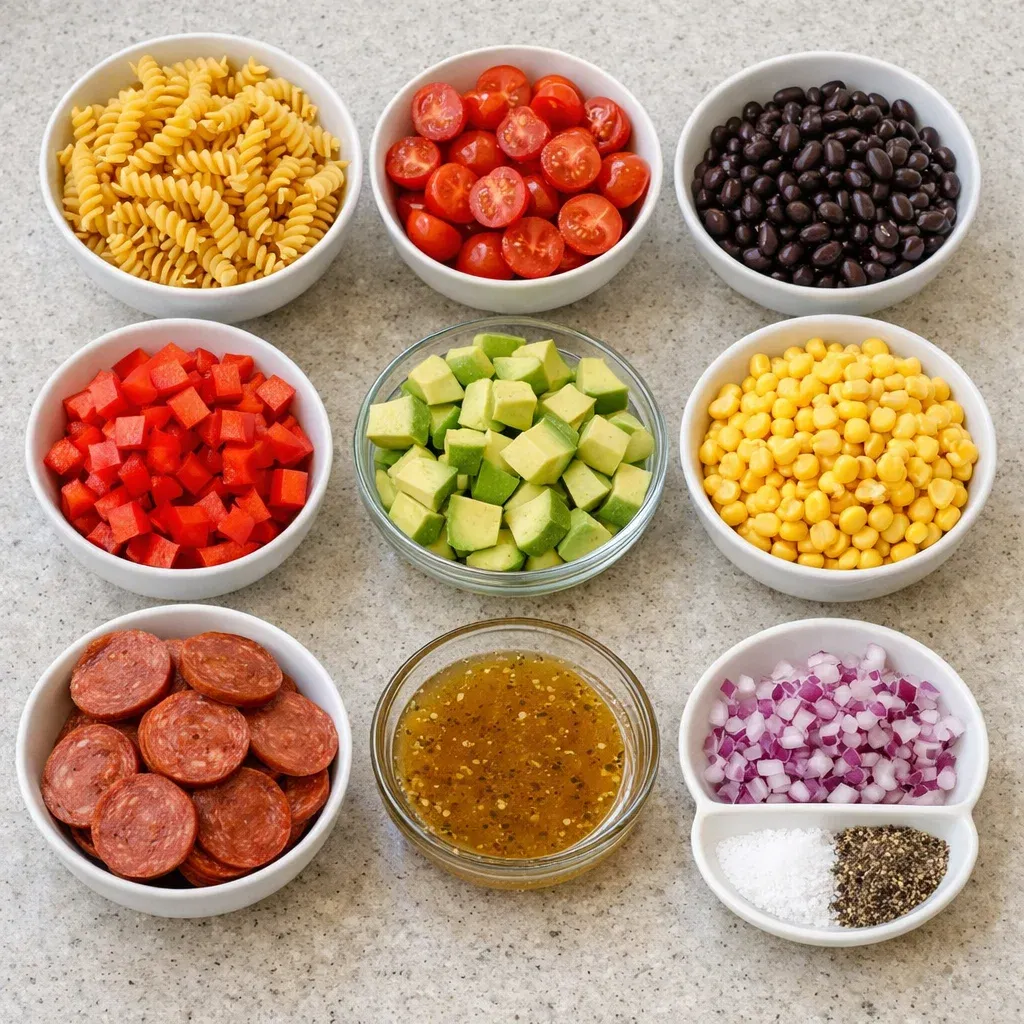 Cowboy Caviar Pasta Salad