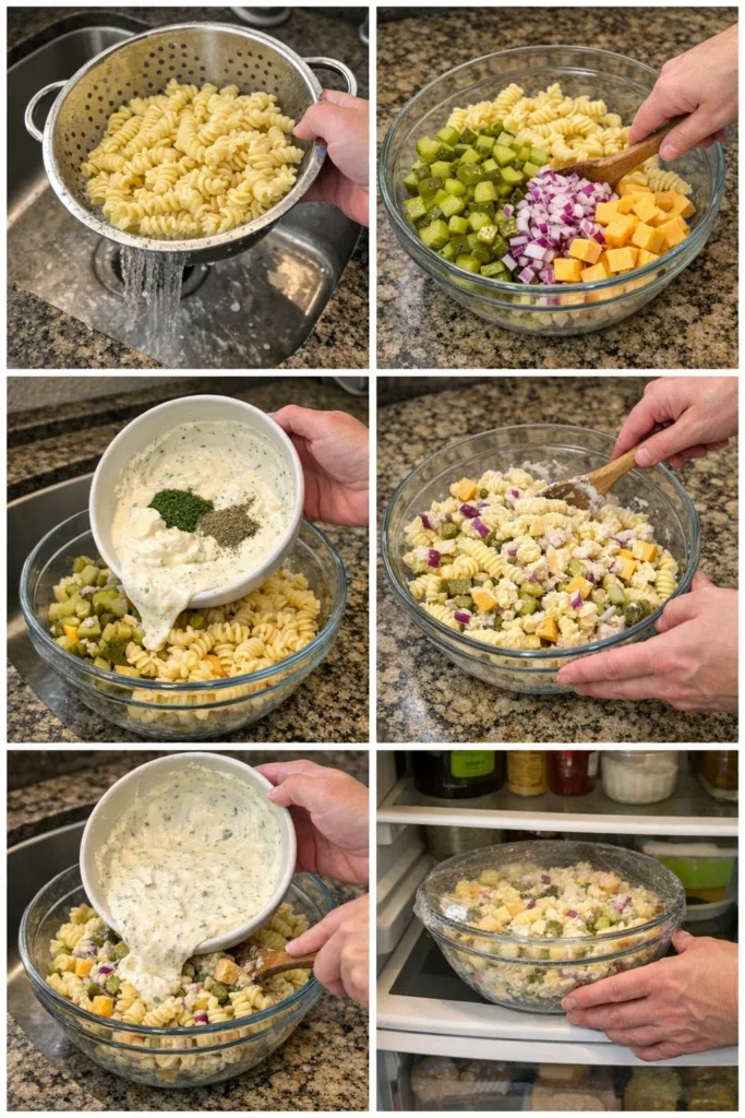 Dill Pickle Pasta Salad