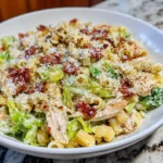 Easy Chicken Caesar Pasta Salad