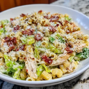 Easy Chicken Caesar Pasta Salad