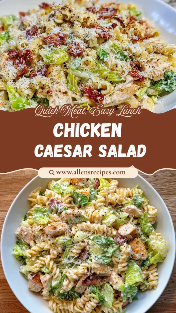 Easy Chicken Caesar Pasta Salad