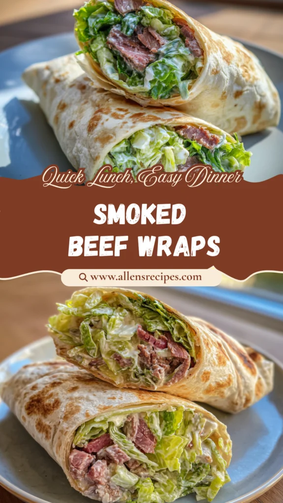 Easy Smoked Beef Caesar Salad Wrap